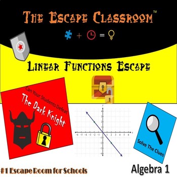 Preview of Algebra: Linear Functions Escape Room | The Escape Classroom