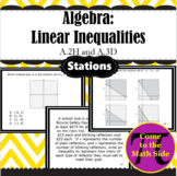 Algebra: Linear Inequalities Stations (A.2H and A.3D)