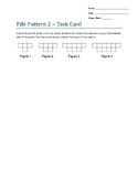 Algebra Linear Patterns Practice Tasks (Set of 4)