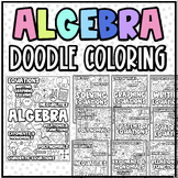 Algebra Math Doodle Coloring Pages | Notebook Title Pages,
