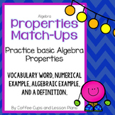 Algebra Math Properties Match-Ups