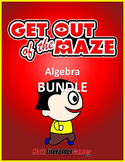 Algebra Mazes (Solving Equations Worksheets) - BUNDLE