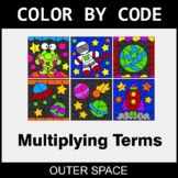 Algebra: Multiplying Terms - Color by Code / Coloring Page