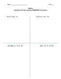 Algebra Multistep Equation Assessment with Practice Assessment