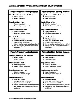 polya's problem solving worksheet with answers pdf