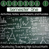 Algebra One Bundle - First Semester (Solving Equations, Li
