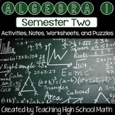 Algebra One Bundle - Second Semester Radicals Factoring Exponents