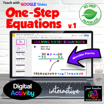 Preview of One Step Equations Digital Activity