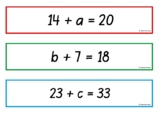 Algebra - One-Step Equations Task Cards/Flash Cards