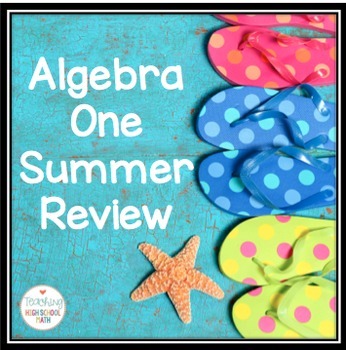 Preview of Algebra One Summer Review Packet