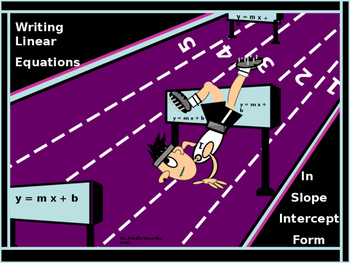 Preview of Algebra PP:  Writing Equations in slope Intercept Form/DISTANCE LEARNING