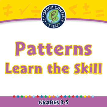 Preview of Algebra: Patterns - Learn the Skill - NOTEBOOK Gr. 3-5