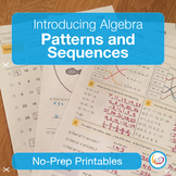 Algebra Patterns and Sequences Worksheets