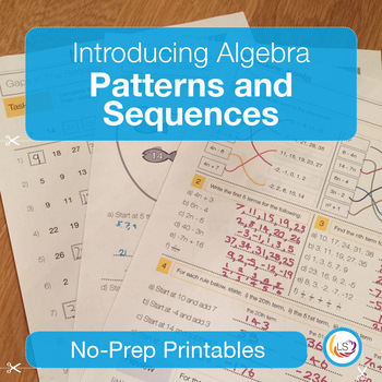 Preview of Algebra Patterns and Sequences Worksheets