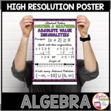 Algebra Poster Absolute Value Inequalities "Or"