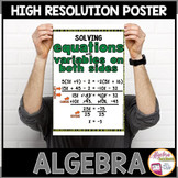 Algebra Poster Solving Equations with Variables on Both Sides