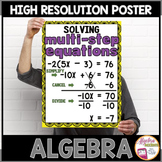 Algebra Poster Solving Multi Step Equations