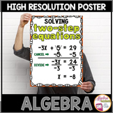 Algebra Poster Solving Two Step Equations