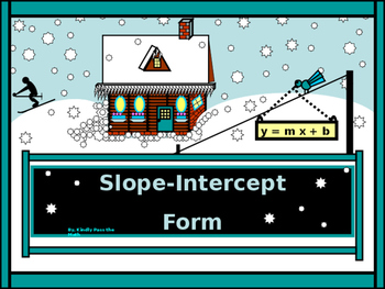 Preview of Algebra Power-Point:  Slope-Intercept form/DISTANCE LEARNING/NO PREP