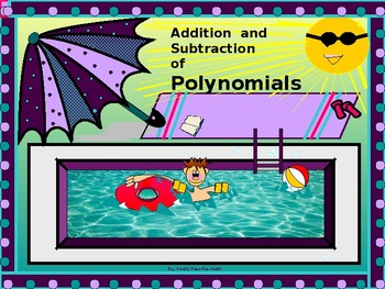 Preview of Algebra Power-point:Adding and Subtracting Polynomials with GUIDED NOTES/NO PREP