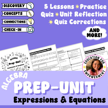 Preview of Algebra Prep (Expressions & Equations) - Unit Packet