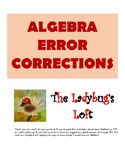 Algebra Problem Solving Error Analysis: Sub Plans, First D