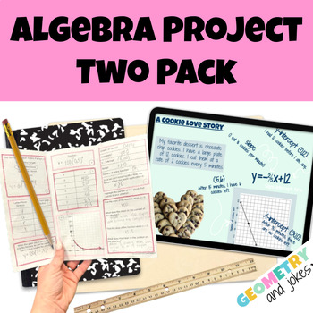 Preview of Algebra Project Bundle Writing Linear Functions Exponential Functions