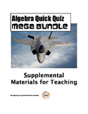 Algebra Quick Quiz MEGA BUNDLE