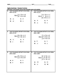 Algebra Quick Quiz - Piecewise Functions