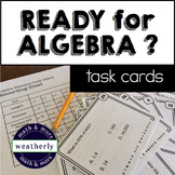 Algebra Readiness (Diagnostic) TASK CARDS