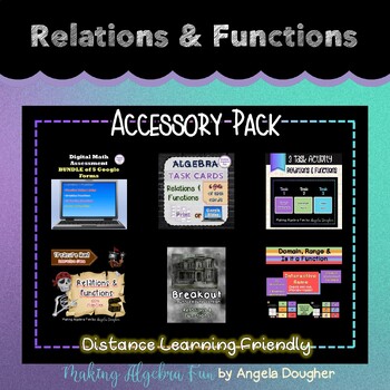 Preview of Algebra Relations & Functions Accessory Pack BUNDLE