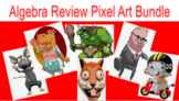 Algebra Review Pixel Art Bundle (Fun Animals)