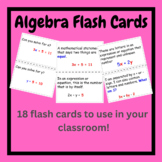 Algebra Review Flash Cards