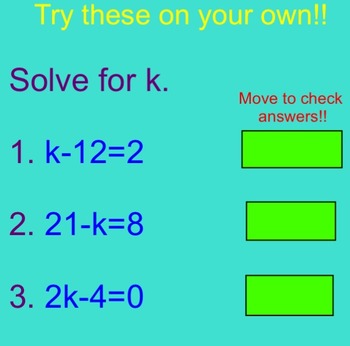 Preview of Algebra Review Game