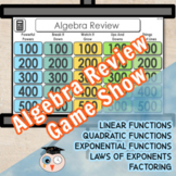 Algebra EOC Jeopardy Style Review Game