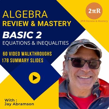 Preview of Algebra Review & Mastery - Basic 2: Equations & Inequalities | 9th-12th Grade