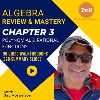 Preview of Algebra Review & Mastery - Chapter 3: Polynomial & Rational Functions |9th-12th