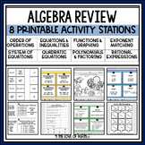Algebra Review Stations