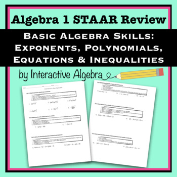Staar Algebra 1 Formula Chart