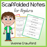 Algebra Scaffolded Notes - Guided Notes | Math Skills Review