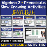Precalculus & Algebra 2 Self-Checking Activities Bundle