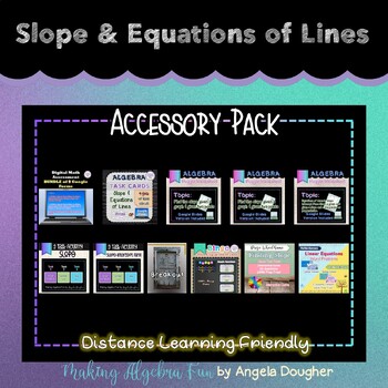 Preview of Algebra Slope & Writing Linear Equations of Lines Accessory Pack BUNDLE