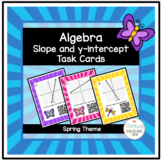 Algebra Slope and Intercept Task Cards QR Codes