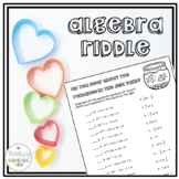 Algebra Solving Quadratic Equations by Factoring Valentine