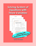 Algebra | Solving Systems of Equations with Three Variables