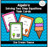 Solving Two Step Equations Task Cards with QR Codes