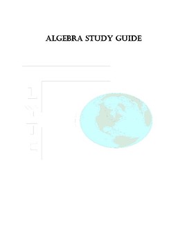 Preview of Algebra Study Guide for Middle School and High School