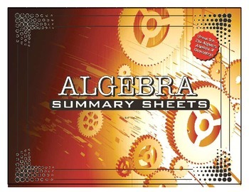 Preview of Algebra Summary Sheets / Posters