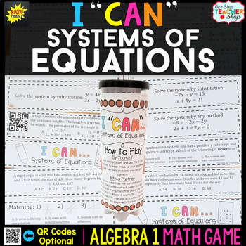 Preview of Algebra 1 Game | Solving Systems of Equations