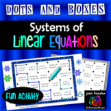 Systems of Linear Equations Dots and Boxes Fun Partner Game